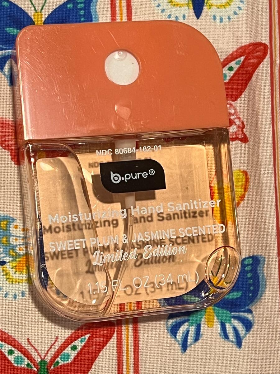 b.pure Moisturizing Hand Sanitizer Sweet Plum & Jasmine Scented Limited Edition 1.15oz