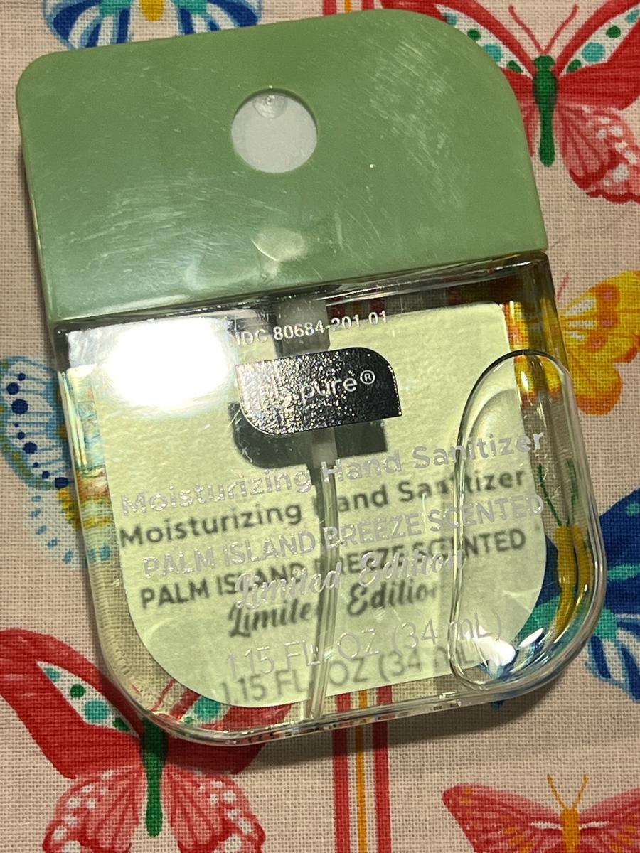 eos pure Moisturizing Hand Sanitizer Palm Island Breeze Limited Edition