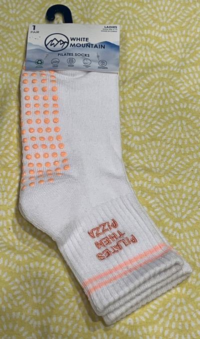 White Mountain Pilates Grip Socks – Pilates Then Pizza