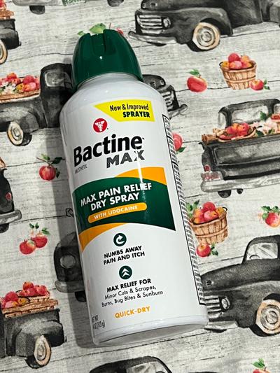 Bactine MAX Pain Relief Dry Spray with Lidocaine 4oz