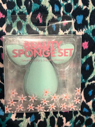 Beauty Sponge Set mint green 3-piece