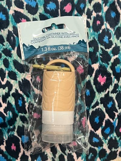 Silicone Travel Container with Carabiner Clip 1.3oz