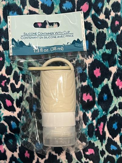 Silicone Travel Container With Clip 1.3oz