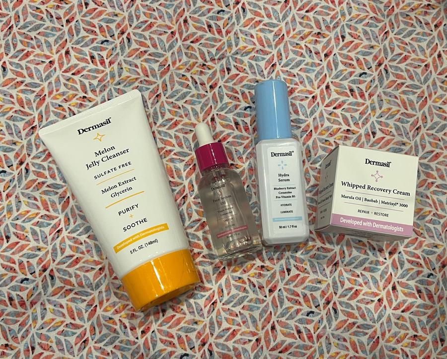 Drunk Elephant Dupes / Dermasil 4-piece skincare set (cleanser, face oil, hydra serum, whipped cream)