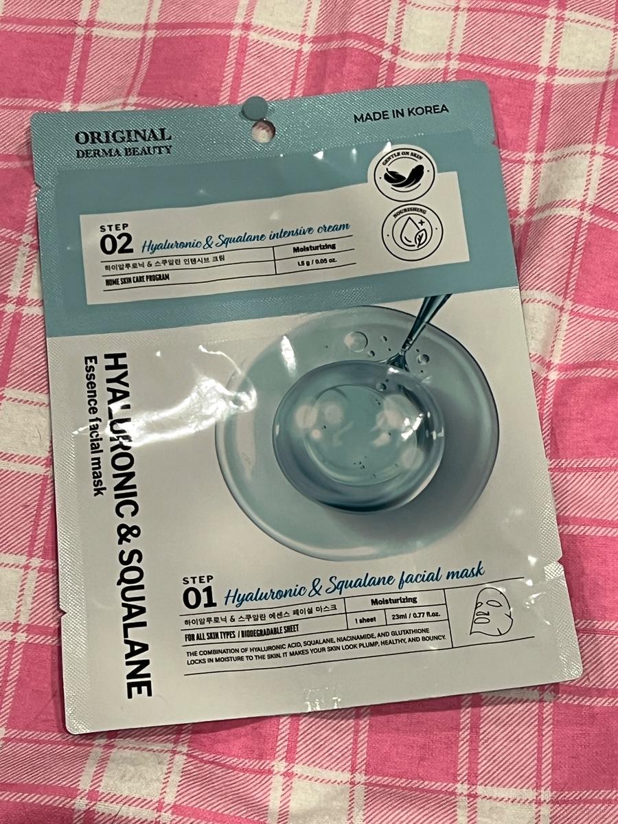 Original Derma Beauty Hyaluronic & Squalane 2-Step Facial Mask