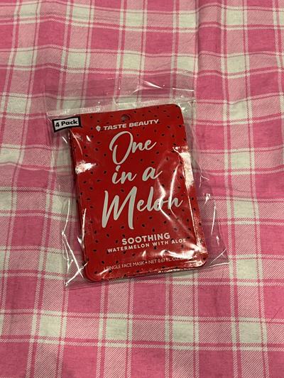 Taste Beauty One in a Melon Soothing Watermelon Face Mask 4-Pack