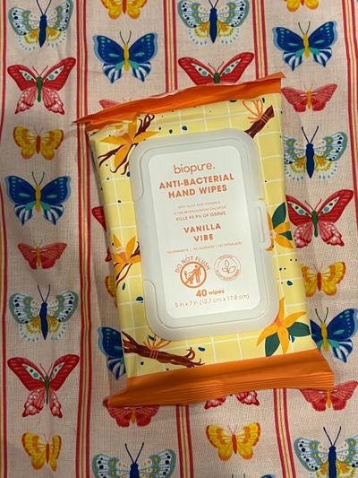 Biopure Vanilla Vibe Anti-Bacterial Hand Wipes 40ct
