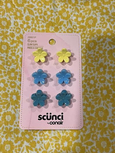 Scunci by Conair Flower Claw Clips 6-pack
