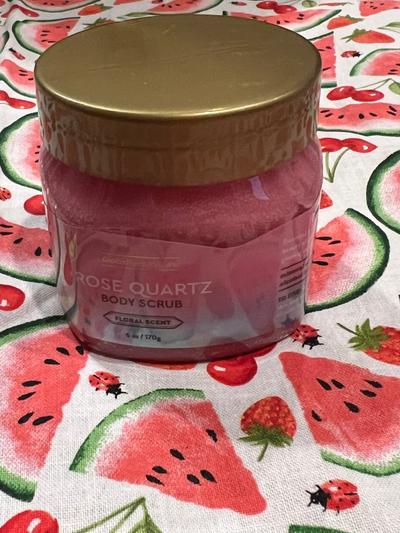 Rose Quartz Body Scrub Floral Scent 6oz