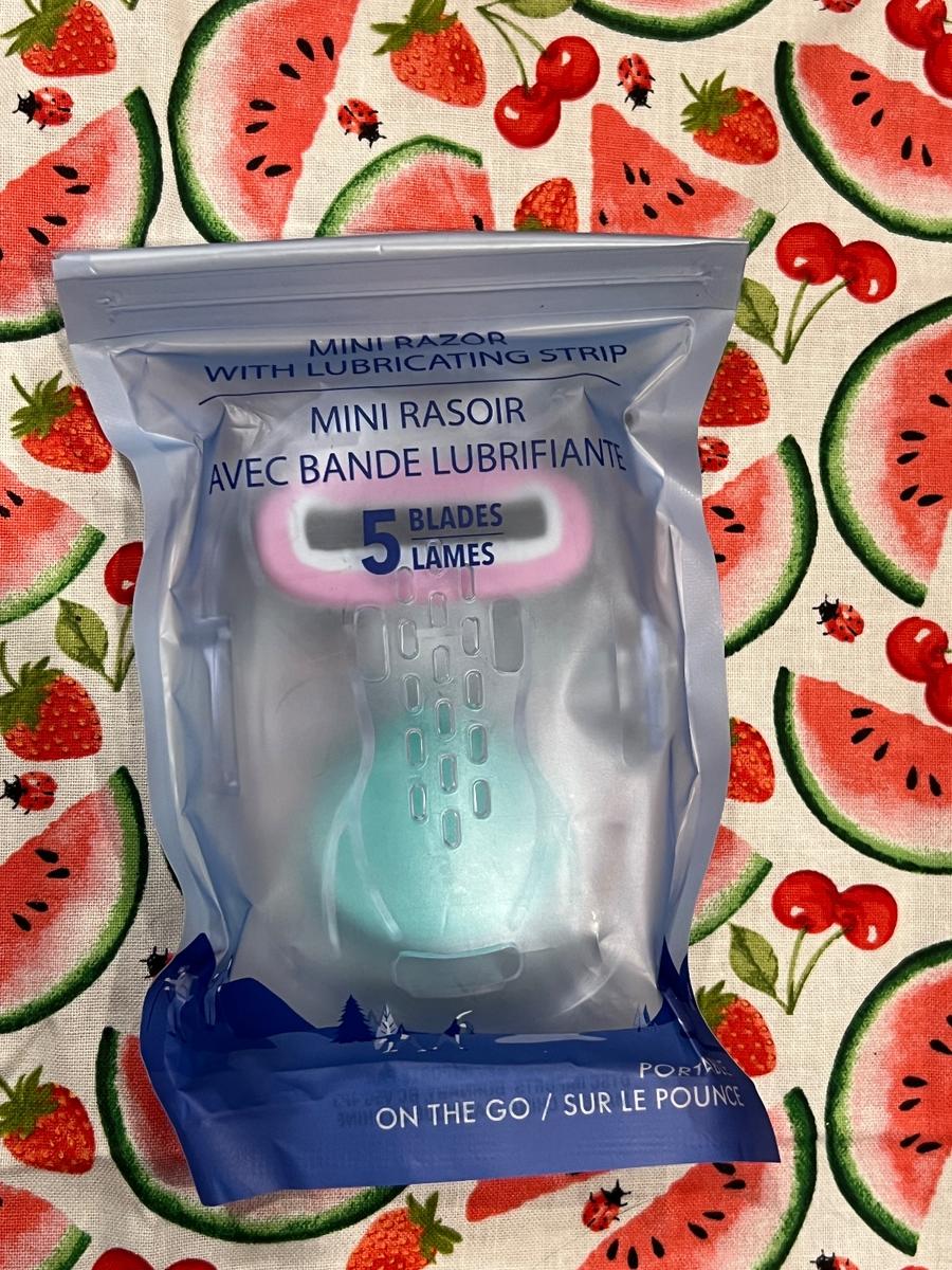 Mini 5-Blade Razor with Lubricating Strip/ Teal