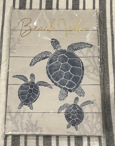 Beach Vibes Sea Turtle Canvas Art -8.75 x 6