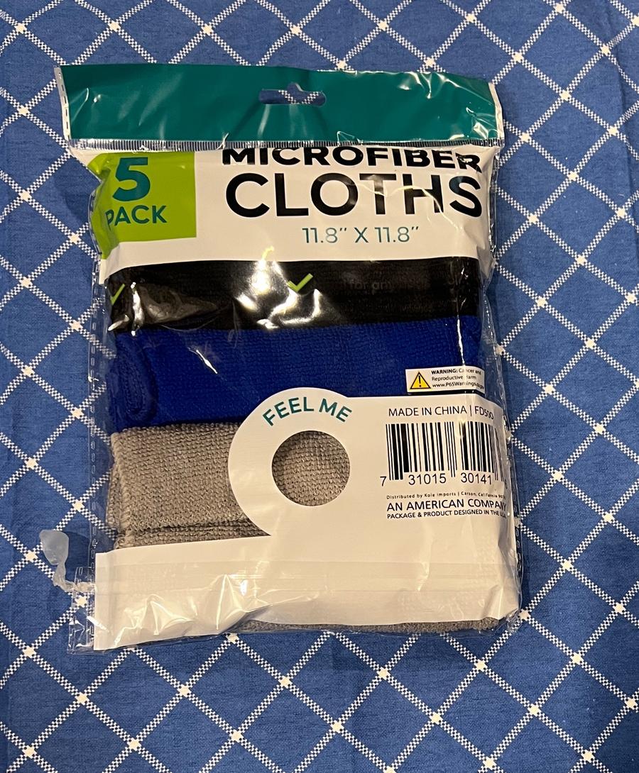 Microfiber Cloths 5-Pack 11.8x11.8
