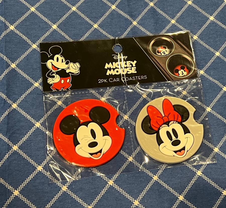 Disney Mickey & Minnie Mouse 2pk Car Coasters