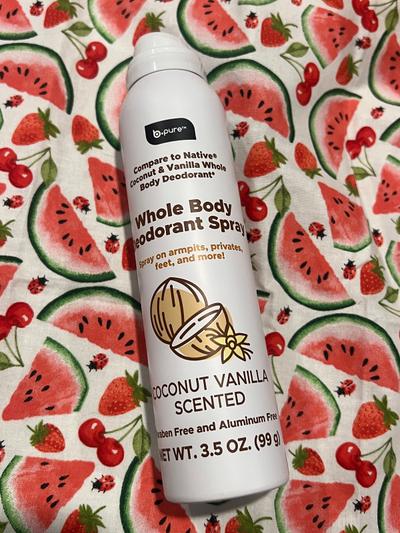 b.pure Coconut Vanilla Whole Body Deodorant Spray 3.5oz