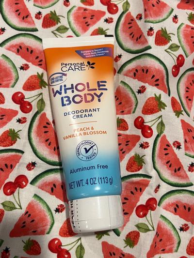 Personal Care Whole Body Deodorant Cream Peach & Vanilla Blossom 4oz
