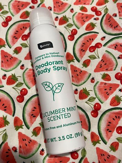 b.pure Cucumber Mint Deodorant & Body Spray 3.5oz