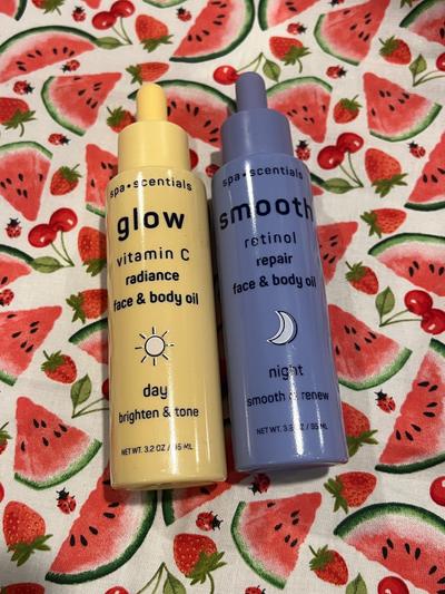 Spa Scentials Glow + Smooth Face & Body Oil DUO