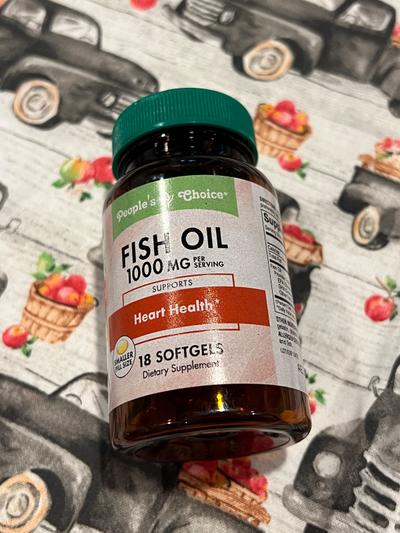 People's Choice Fish Oil 1000mg Softgels 18ct