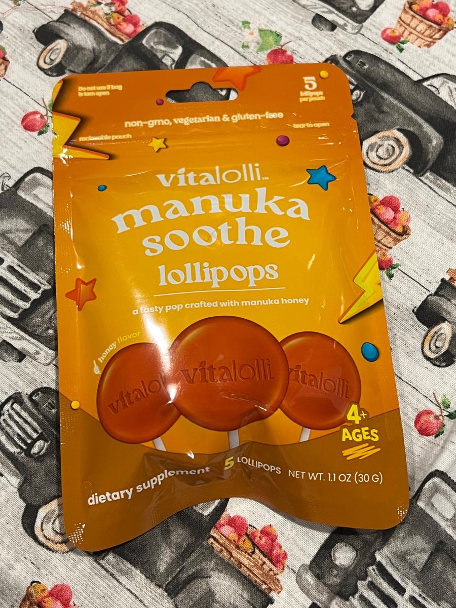 Vitalolli Manuka Soothe Honey Lollipops 5ct