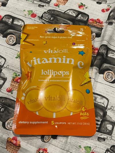 Vitalolli Vitamin C Lollipops Orange Mango 5ct