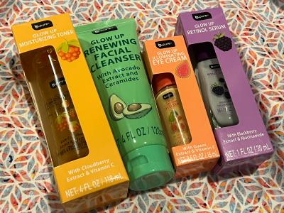 b.pure Glow Up Skincare Set (Toner, Cleanser, Eye Cream, Retinol Serum) -4 Piece Set