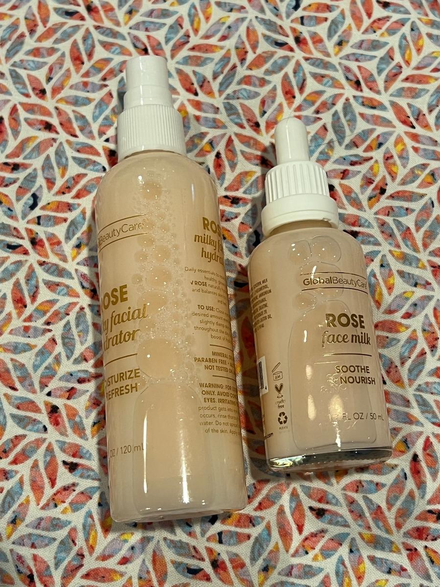 Global Beauty Care Rose Facial Hydrator Spray & Face Milk Duo