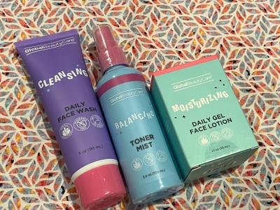 Global Beauty Care Cleansing, Toning & Moisturizing 3-Step Skincare Set/ BUBBLE Dupe