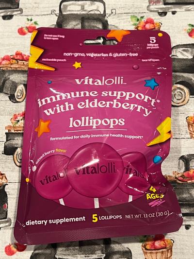 VitaLolli Immune Support Elderberry Lollipops 5ct
