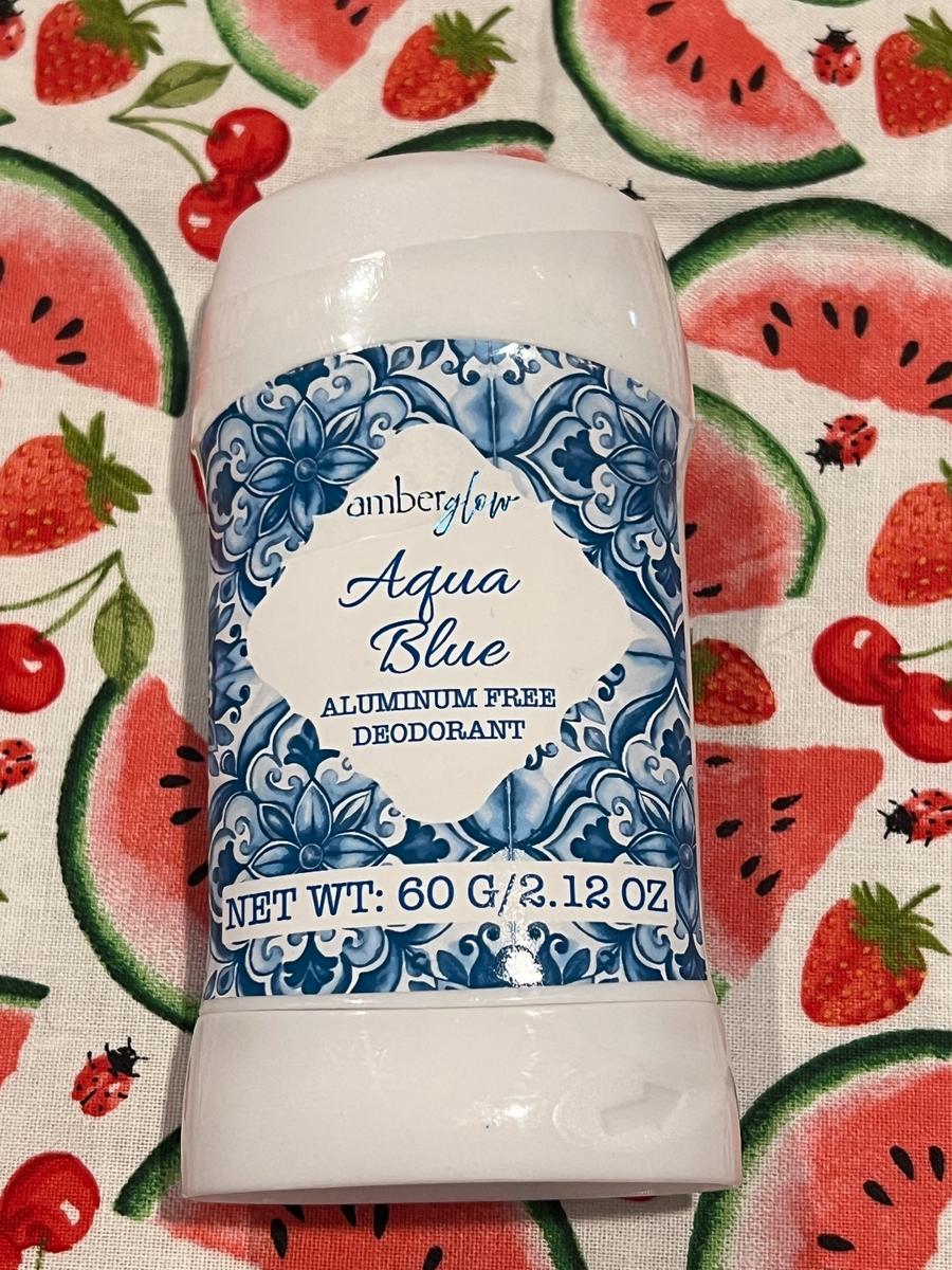 Amber Glow Aqua Blue Aluminum Free Deodorant 2.12oz