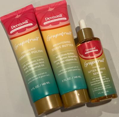 Dermasil Grapefruit Shave Set – Pre-Shave Polish, Shave Butter & After-Shave Serum