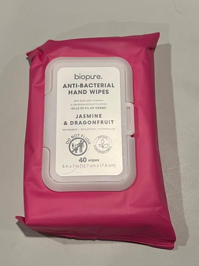 Biopure Anti-Bacterial Hand Wipes Jasmine & Dragonfruit 40ct