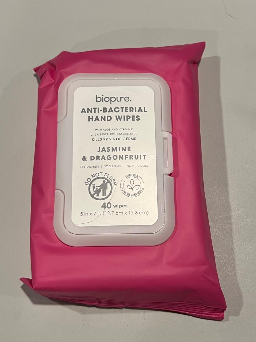 Biopure Anti-Bacterial Hand Wipes Jasmine & Dragonfruit 40ct