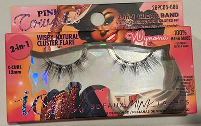 Pink Cowgirl Wynona 3D Faux Mink Lashes 2-in-1 Clear Band