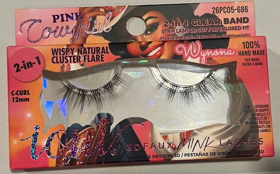 Pink Cowgirl Wynona 3D Faux Mink Lashes 2-in-1 Clear Band