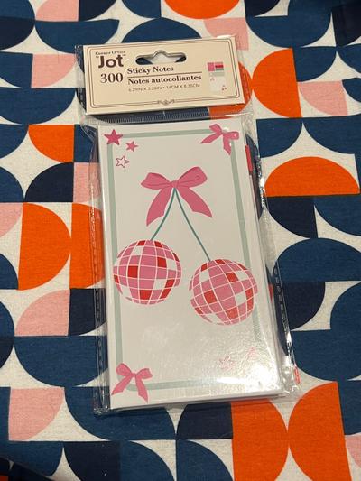 Corner Office by Jot Disco Ball Bow Sticky Notes 300ct