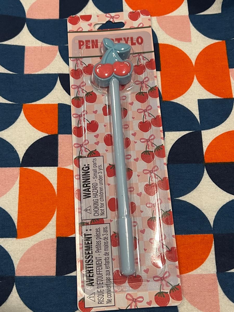 Cherry Topper Novelty Pen – Blue