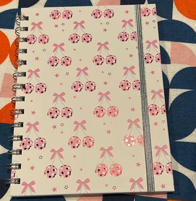 Disco Cherry Bow Spiral Notebook