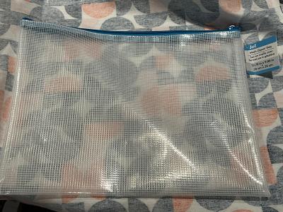 Jot Mesh Zipper Bag 13.78x9.84in/ Blue Zipper