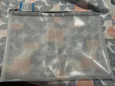 Jot Mesh Zipper Bag 13.78x9.84in/ Black Zipper