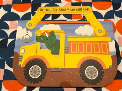 On the Go Kids Sketchbook Dinosaur Construction Truck