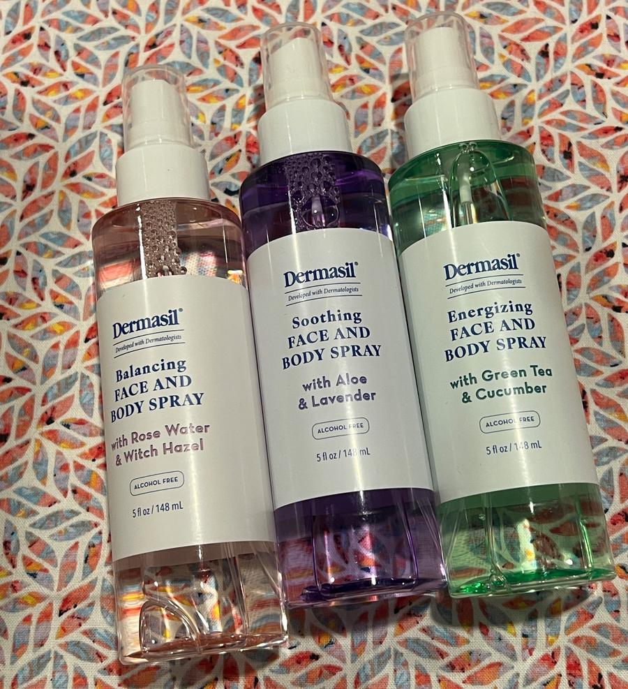 Dermasil Face & Body Spray 3-pack (Rose Water, Lavender, Green Tea)