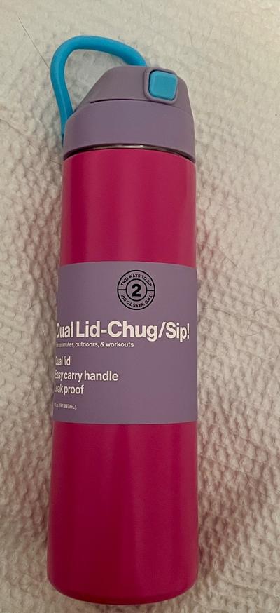 OWALA DUPE!  Lid Chug/Sip Water Bottle 19oz /Pink &  Purple