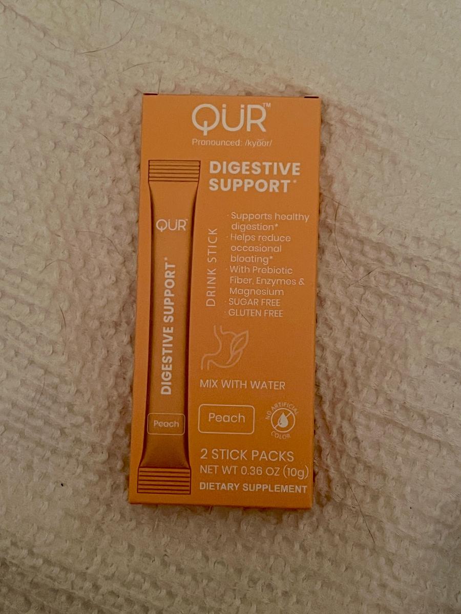 QUR Digestive Support Peach Drink Sticks 2-pack