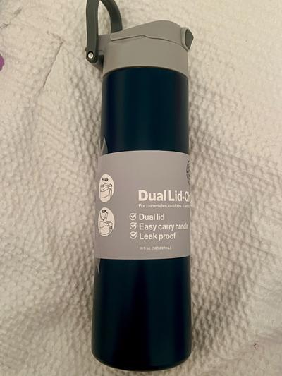 OWALA DUPE! Dual Lid Chug & Sip Water Bottle 19oz /Navy & Gray