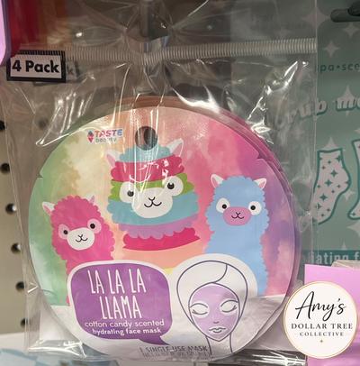 La La La Llama Cotton Candy Hydrating Face Mask 4-Pack
