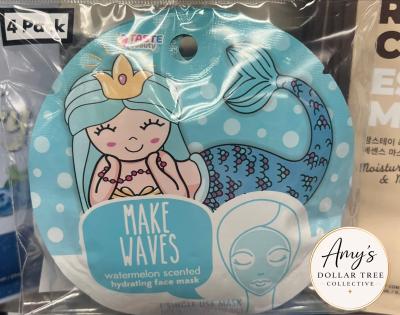 Taste Beauty Make Waves Mermaid Watermelon Hydrating Face Mask 4-Pack