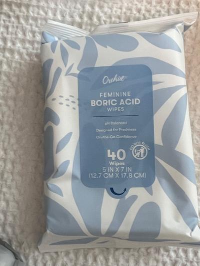 Orchid Feminine Boric Acid Wipes 40ct
