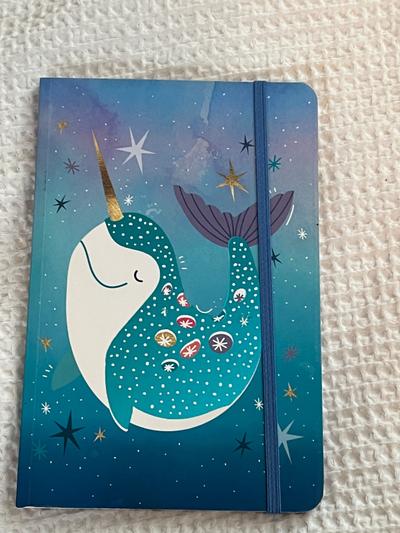 Narwhal Hardcover Journal with Elastic Closure