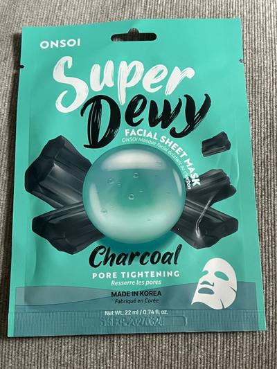 ONSOI Super Dewy Charcoal Pore Tightening Facial Sheet Mask