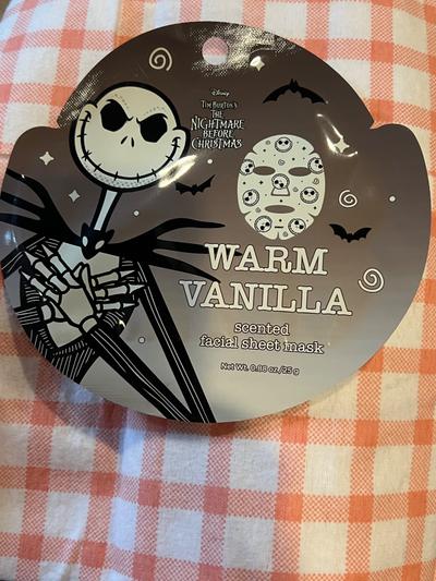 Nightmare Before Christmas Warm Vanilla Scented Facial Sheet Mask